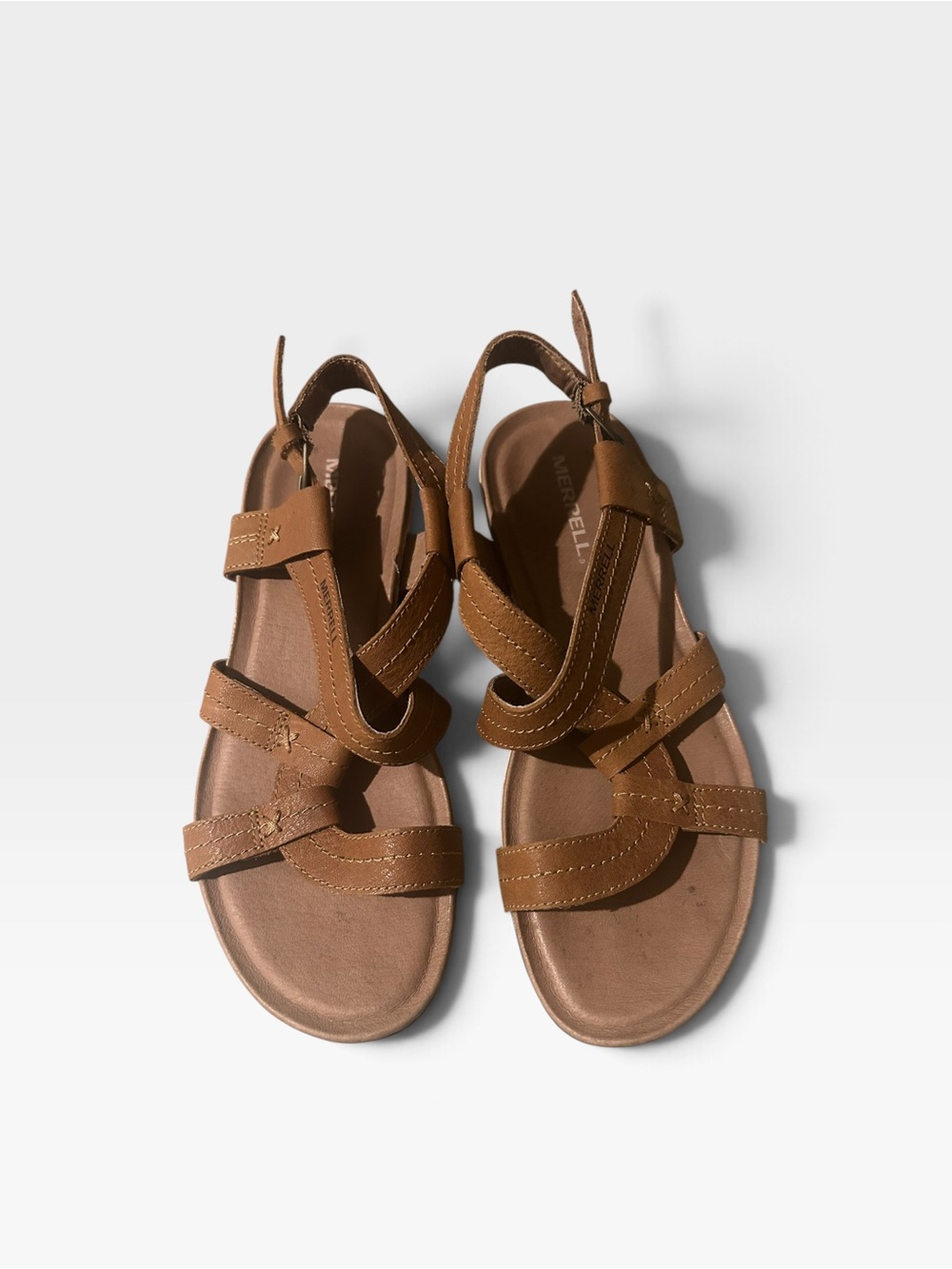 Merrell Brown Strappy Leather Sandals size 7